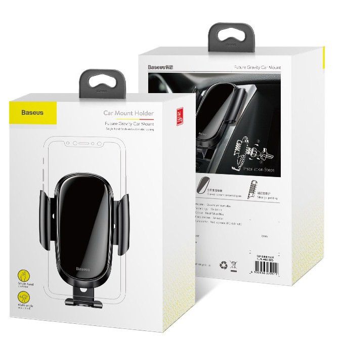 Автотримач для телефона Baseus Future Gravity Car Mount Black (SUYL-WL01)
