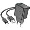 Мережевий зарядний пристрій з кабелем HOCO CS21A Rich single port QC3.0 charger set(Micro)(EU) Black (6942007609890)