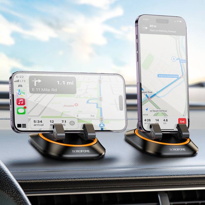 Автотримач для телефона BOROFONE BH116 Vicktory car holder for dashboard Black (6941991112997)