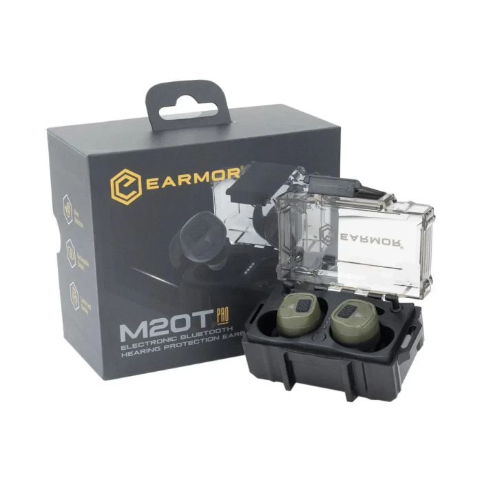 Активные защитные наушники-беруши Earmor M20T Pro Bluetooth — Олива