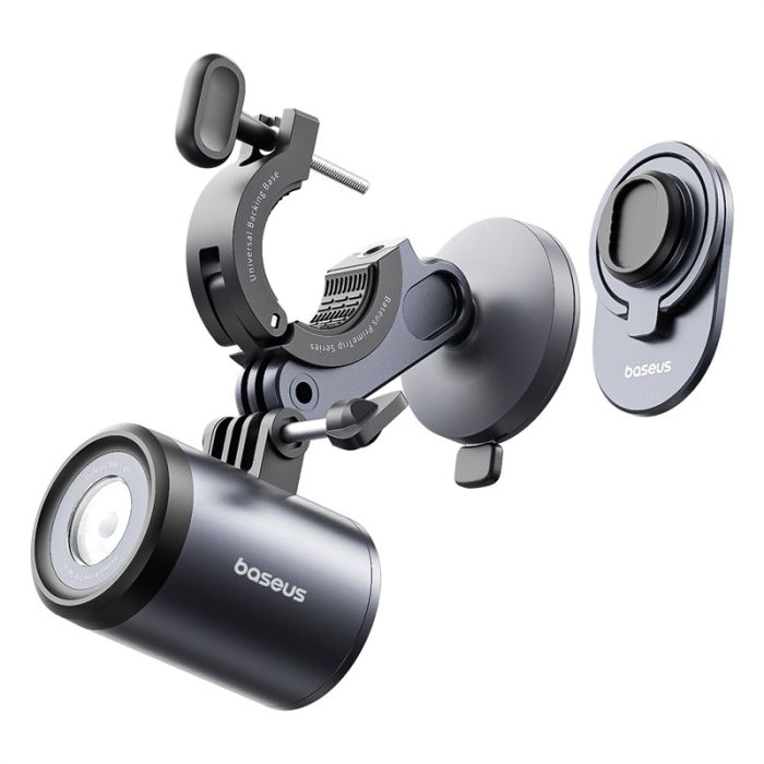 Велотримач для телефона Baseus PrimeTrip Series Dual-Color Bike Light 2-in-1 Set Cosmic Black (C12569000121-00)