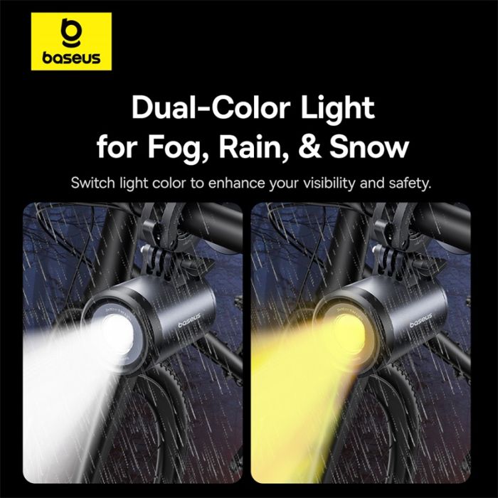 Велотримач для телефона Baseus PrimeTrip Series Dual-Color Bike Light 2-in-1 Set Cosmic Black (C12569000121-00)