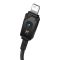 Кабель Baseus Unbreakable Series Fast Charging Data Cable USB to iP 2.4A 2m Cluster Black (P10355802111-01)
