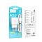 Мережевий зарядний пристрій з кабелем HOCO C140A Smart single port QC3.0 charger set (Micro)(EU) White (6942007627818)