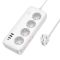 Мережевий подовжувач HOCO AC22 Sunlight 4-bit (PD30W/1C3A) desktop socket (EU/GER) White (6942007629799)