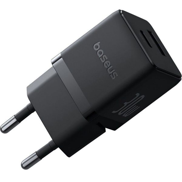 Мережевий зарядний пристрій Baseus Palm Fast Charger C+U 30W EU Cluster Black (P1011160A113-00)
