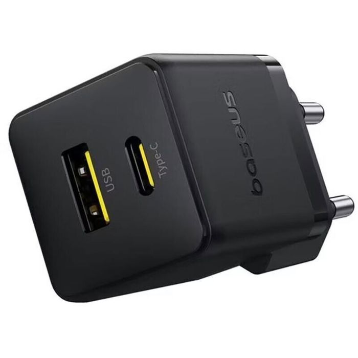 Мережевий зарядний пристрій Baseus Palm Fast Charger C+U 30W EU Cluster Black (P1011160A113-00)