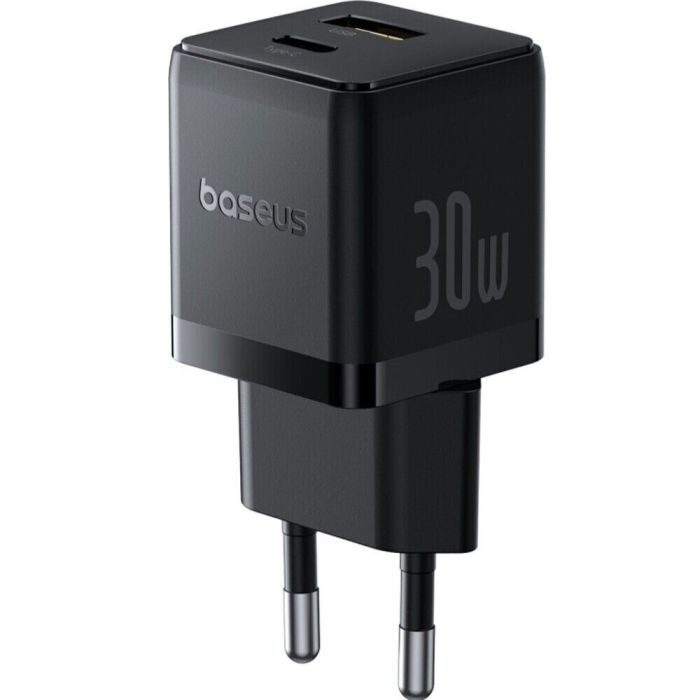 Мережевий зарядний пристрій Baseus Palm Fast Charger C+U 30W EU Cluster Black (P1011160A113-00)