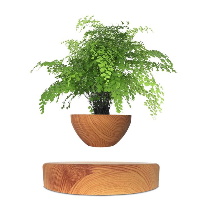Магнітний левітаційний горщик для рослин HCNT Magnetic Levitating Pot M10-PS Wood Grain (SIM10-PS)