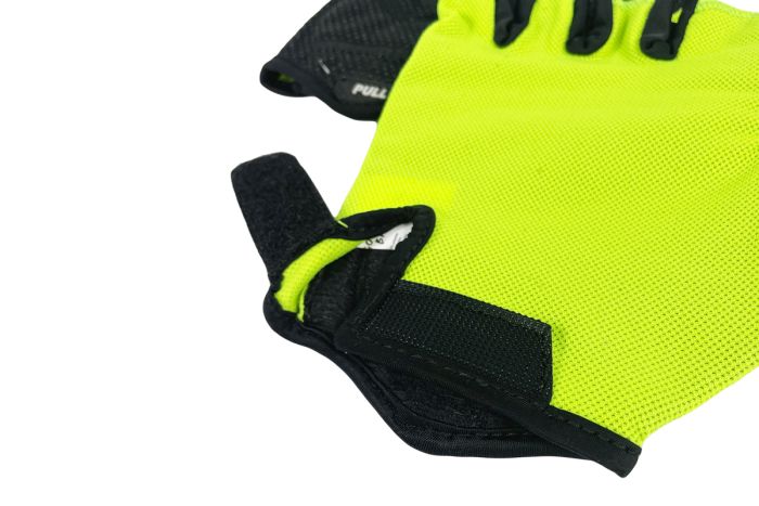 Велорукавиці короткий палець розмір L салатові "MESH" (94522Green-IS)