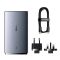Мережевий зарядний пристрій з  кабелем Baseus GaN5 Pro Ultra-Slim Fast Charger C+U 65W Gray((With Mini White Cable C to C 100W(20V/5A) 1m Black) (CCGP150113)