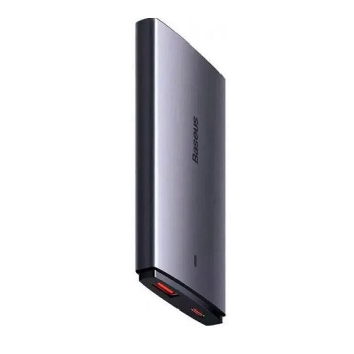 Мережевий зарядний пристрій з  кабелем Baseus GaN5 Pro Ultra-Slim Fast Charger C+U 65W Gray((With Mini White Cable C to C 100W(20V/5A) 1m Black) (CCGP150113)