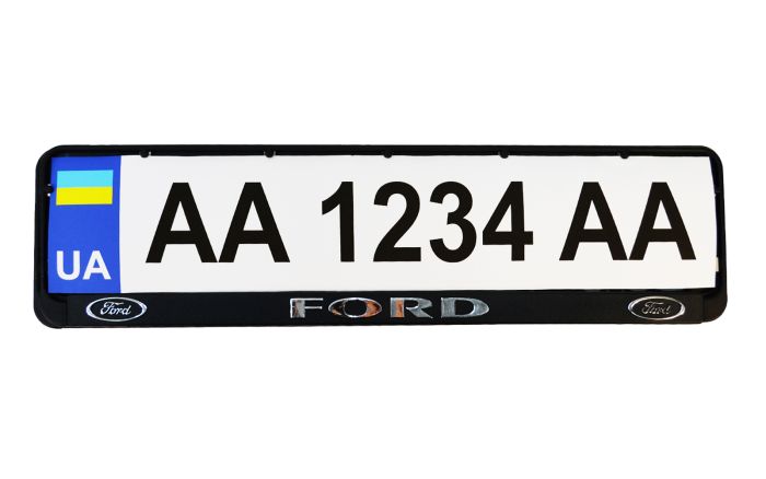 Рамка номерного знаку пластик з об'ємними літерами Ford 52х13,5х2 см (2шт)