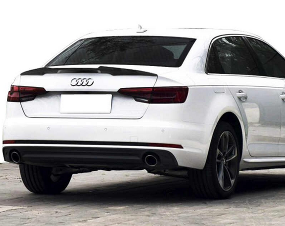 Спойлер на Audi A4 B9 стиль М4 черный глянцевый (ABS-пластик)
