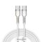 Кабель Baseus Cafule Series Metal Data Cable Type-C to Type-C 100W 2m White (CATJK-D02)