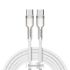 Кабель Baseus Cafule Series Metal Data Cable Type-C to Type-C 100W 2m White (CATJK-D02)