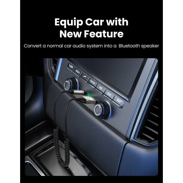 Bluetooth-ресивер UGREEN CM309 Bluetooth Car Receiver Aux with Mic Space Gray (UGR-70601)