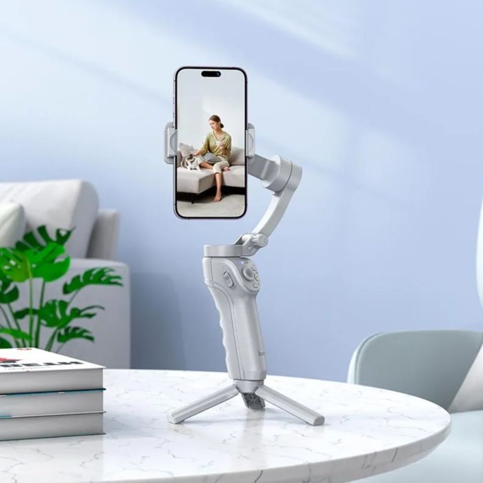 Триосьовий стабілізатор HOCO K24 Support 3-axis smart gimbal Gray (6942007635547)