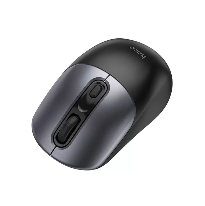 Маніпулятор миша HOCO GM28 2.4G business wireless mouse Black Metal Gray (6942007619684)