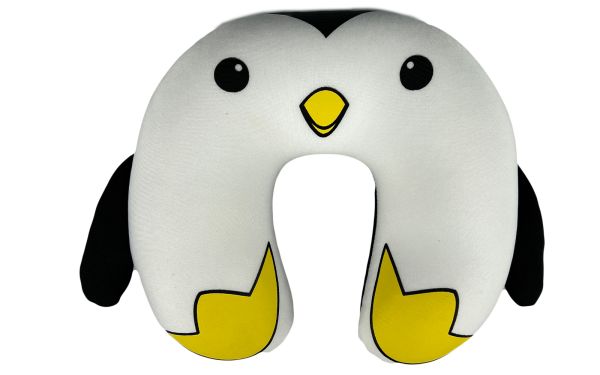 Подушка підголовник для подорожей дитяча чорно/біла "MARTIN BROWN" 24х24см