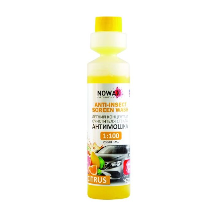 Концентрированное летнее омыватель стекол Nowax с ароматом цитруса Anti-Insect Sreen Wash (NX25025)