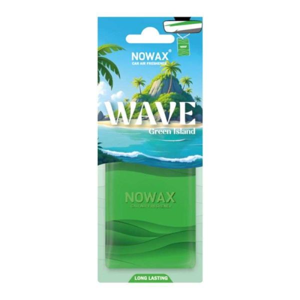 Пластиковый ароматизатор для авто Nowax Wave Green Island для воздуха в машине (NX07777)