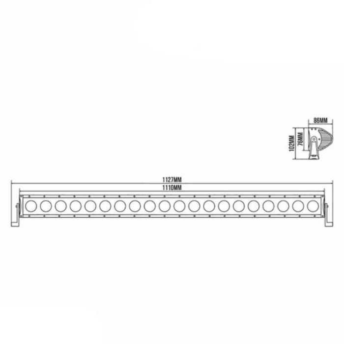 Светодиодная прямоугольная дополнительная фара Flood 14400Lm белый свет BELAUTO для авто (BOL2010FC)