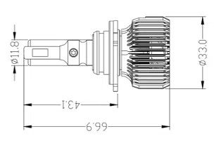 Світлодіодні лампи Prime-X R Pro 9006 (5000К)