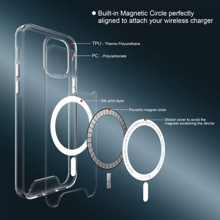 Чохол для смартфона Space Magnetic for Apple iPhone 14 Transparent (SpaceMAG14Clear)