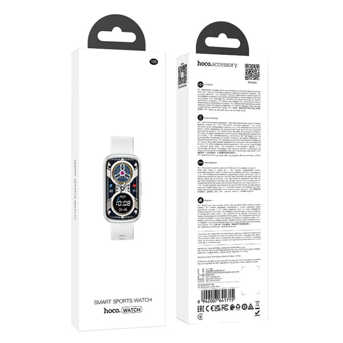 Смарт-годинник HOCO Y25 37mm. 190 mAh. IP68 Smart sports watch Silver (6942007641715)