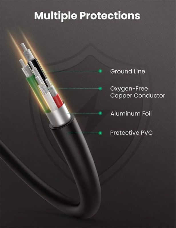 Кабель UGREEN USB 2.0 A Male to Mini 5 Pin Male Cable 2m (Black) (UGR-30472)