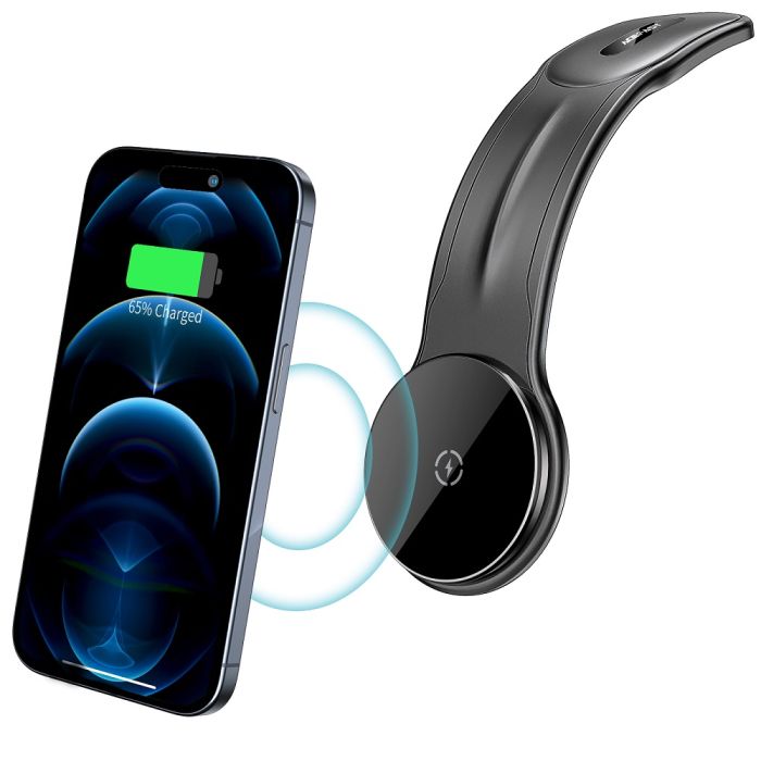 Автотримач для телефона з БЗП ACEFAST D21 Velcro in-car wireless charging holder Black (6974316282907)