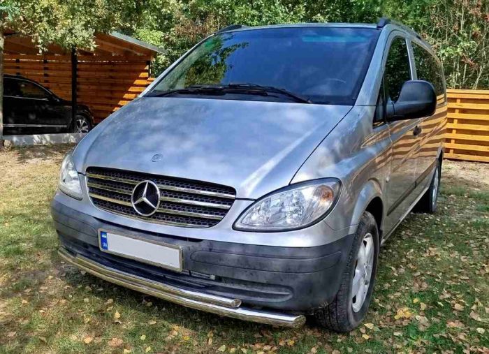 Передняя защита ST014 (нержавейка) 2004-2010, 60 -2026 42мм для Mercedes Vito W639
