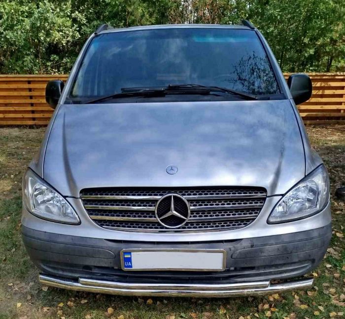 Передняя защита ST014 (нержавейка) 2004-2010, 60 -2026 42мм для Mercedes Vito W639
