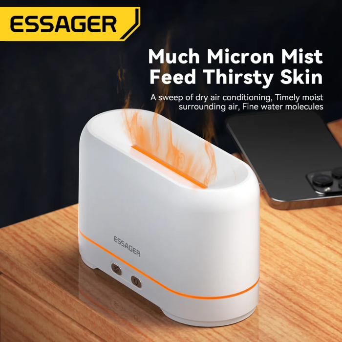 Зволожувач повітря ESSAGER Flame Aromatherapy Humidifier Black (EJSQ-HY01)