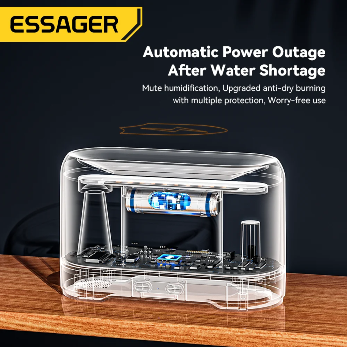 Зволожувач повітря ESSAGER Flame Aromatherapy Humidifier Black (EJSQ-HY01)