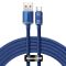 Кабель Baseus Crystal Shine Series Fast Charging Data Cable USB to Type-C 100W 2m Blue (CAJY000503)