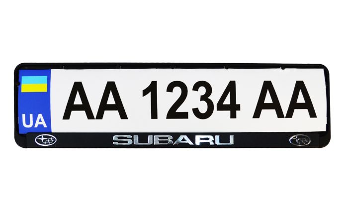 Рамка номерного знаку з об'ємними літерами Subaru 52х13,5х2 см (2шт)