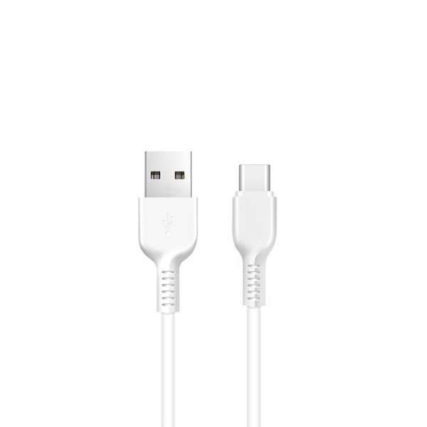 Кабель HOCO X20 USB to Type-C 2A, 3m, PVC, TPE connectors, White (6957531068976)