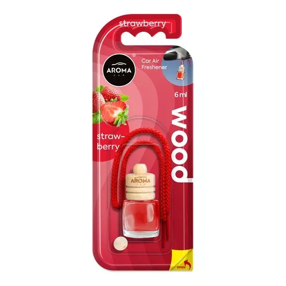 Автомобильный ароматизатор Aroma Car Wood - Strawberry 6 мл (92795)