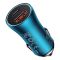 Автомобільний зарядний пристрій Baseus Golden Contactor Max Dual Fast Charger Car Charger U+C 60W Blue (CGJM000103)