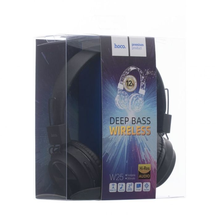 Бездротові накладні навушники HOCO W25 Promise wireless headphones Black (6931474710062)