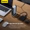 USB-хаб Baseus UnionJoy 17-Port Triple-Display  Docking Station Space Grey（USB-C to HDMI4K@60Hz*2+DP4K@60Hz*1+USB3.0*3+USB-C3.0*2+USB2.0*2+PD*1+PC*1+ (B00532304811-00)