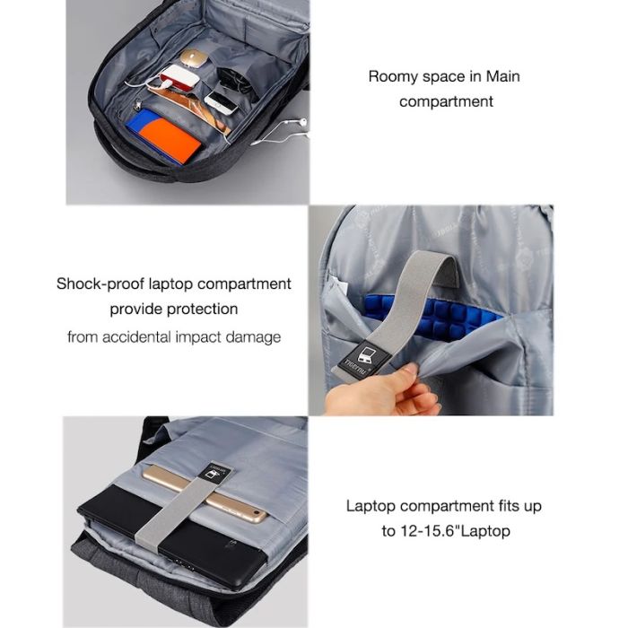 Рюкзак Tigernu T-B3237U 16" Grey (T-B3237U)