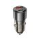 Автомобільний зарядний пристрій BOROFONE BZ20A Smart 83W dual port PD65W+QC3.0 car charger Transparent Black (6941991101625)