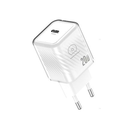 Мережевий зарядний пристрій WUW-C225 20W Gan Charger USB C white (C225)