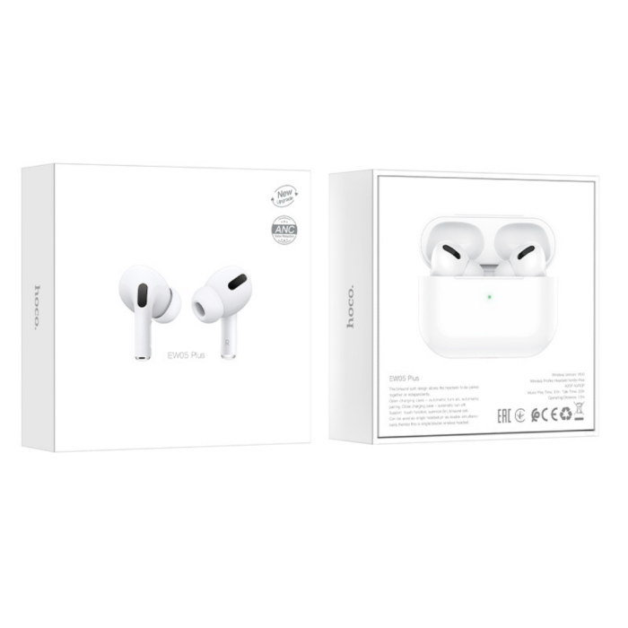Бездротові навушники TWS HOCO EW05 Plus, ANC, White (6931474753908)