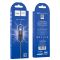 Кабель HOCO X50 USB to iP 2.4A, 1m, nylon, aluminum connectors, Black (6931474734198)