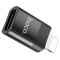 Адаптер HOCO UA17 iP Male to Type-C female USB2.0 adapter Black (6931474761996)