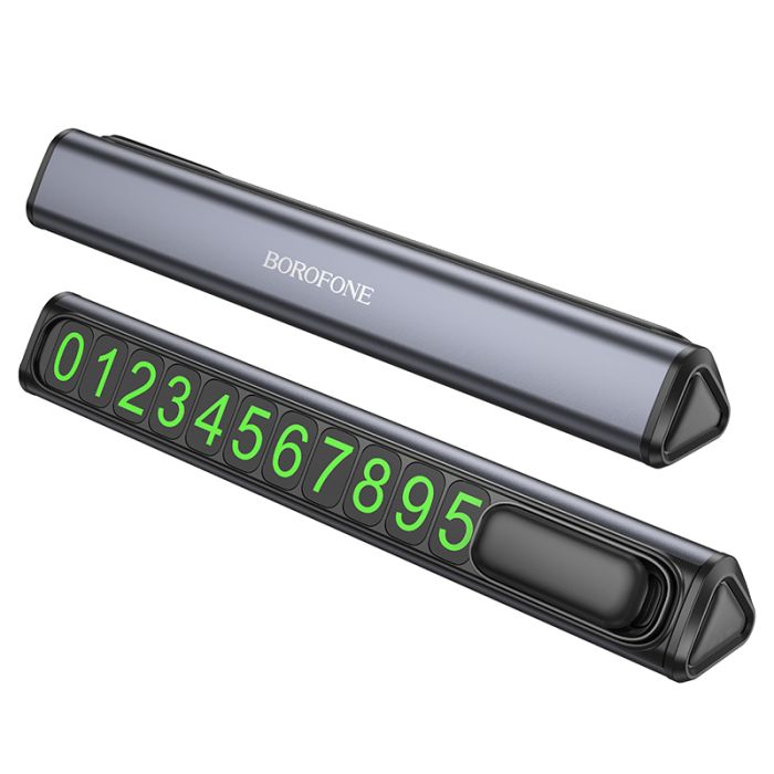 Паркувальна карта BOROFONE FC3 Ronny can hidden parking sign Black Metal Gray (6941991118760)